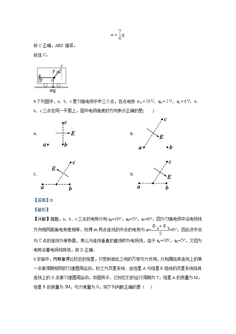 宁夏六盘山高级中学2020届高三下学期模拟物理试题03