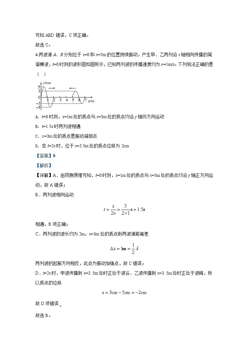 山东省2020届高三普通高中学业水平等级模拟考试物理试题（六）03