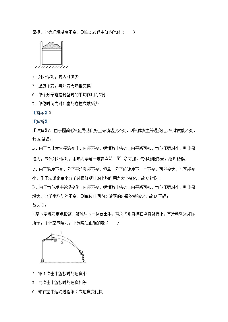 山东省潍坊市2020届高三下学期4月模拟物理试题02