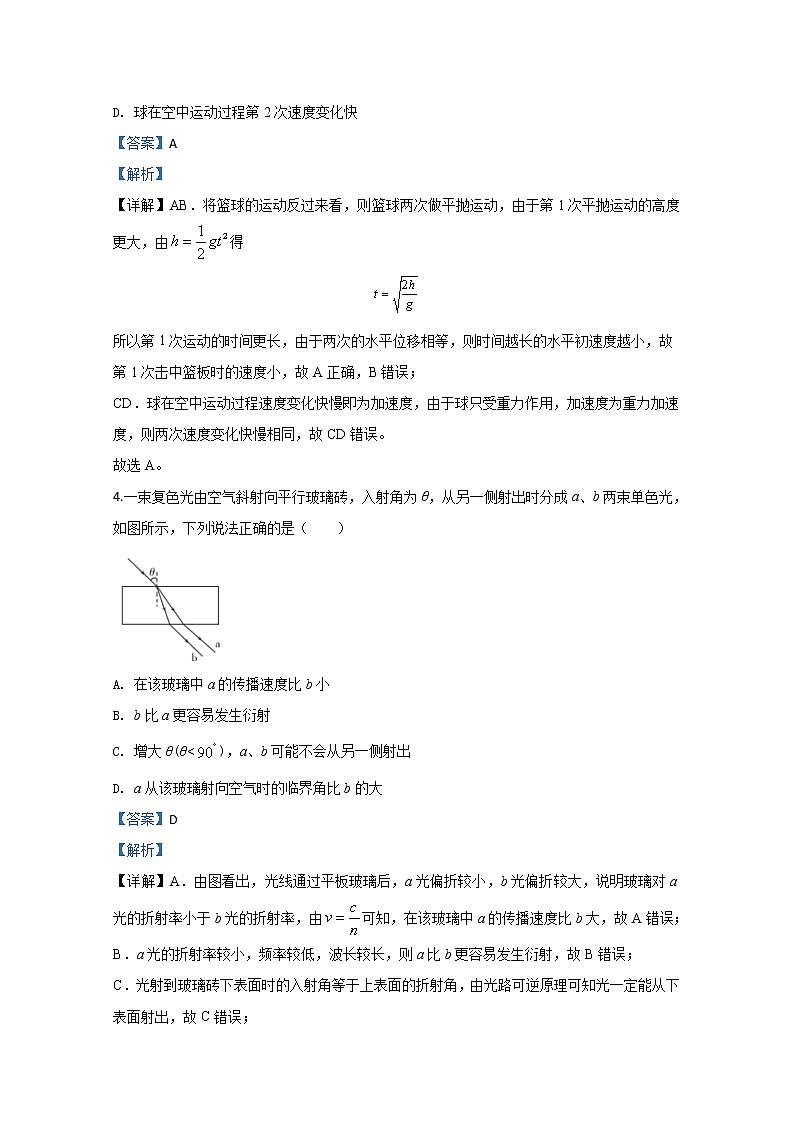 山东省潍坊市2020届高三下学期4月模拟物理试题03