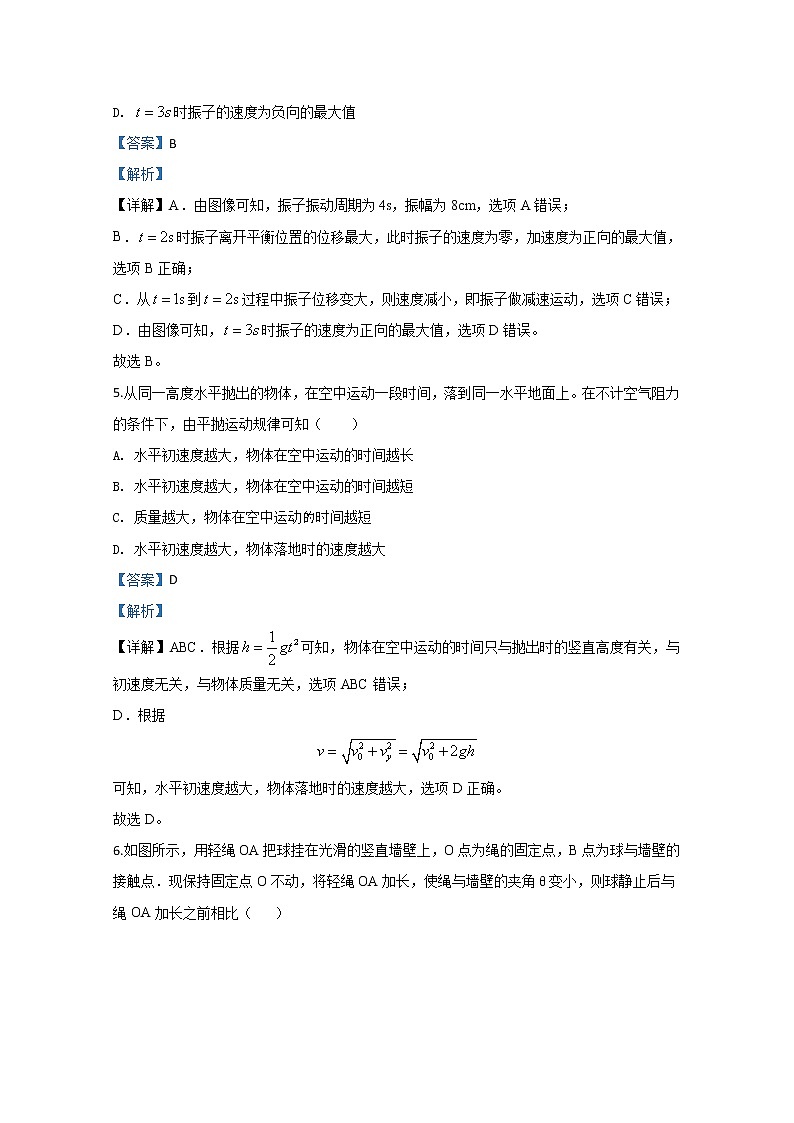 北京市平谷区2020届高三下学期模拟物理试题03