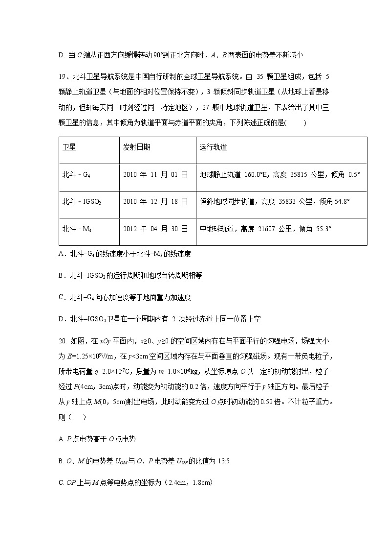 福建省福州第一中学2020届高三6月高考模拟考试理综-物理试题03