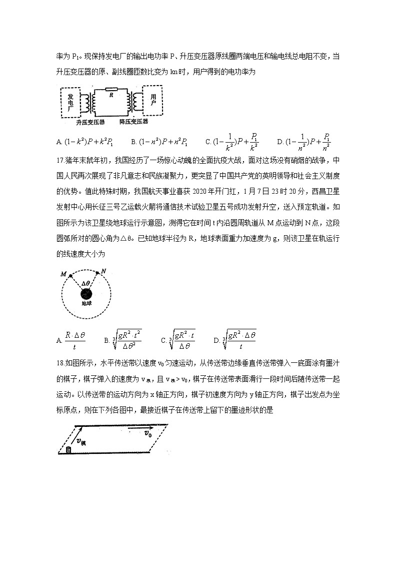 河南省六市2020届高三模拟调研试题 物理02
