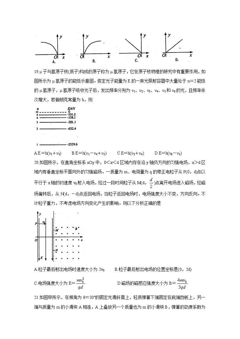 河南省六市2020届高三模拟调研试题 物理03