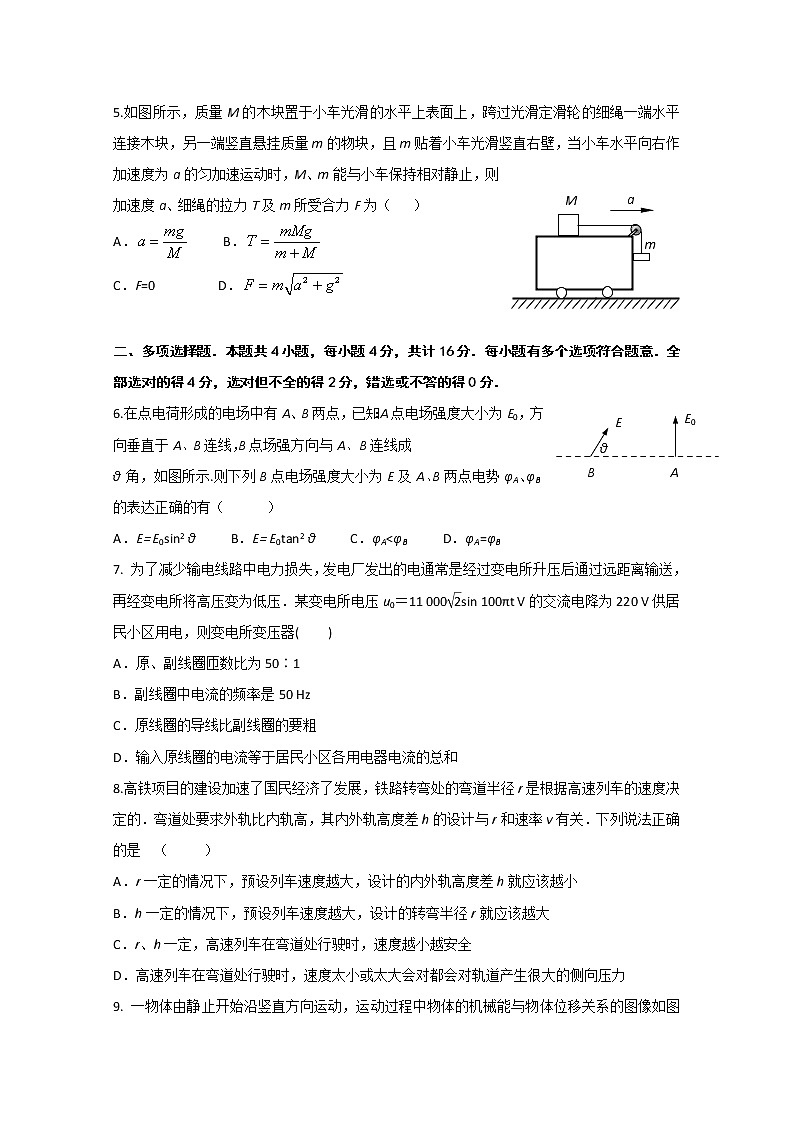 江苏省海安高级中学2020届高三模拟考试物理试题  (1)02