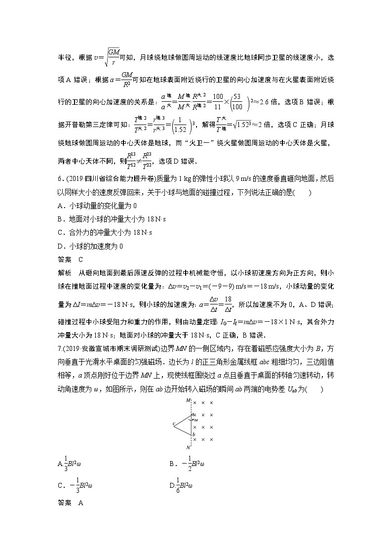 2020高考物理浙江专用增分冲刺练辑：综合模拟卷（六）03