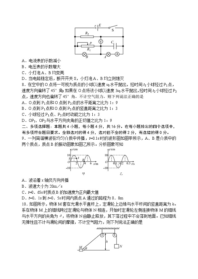 2020届山东省高考压轴模拟考试物理试题03