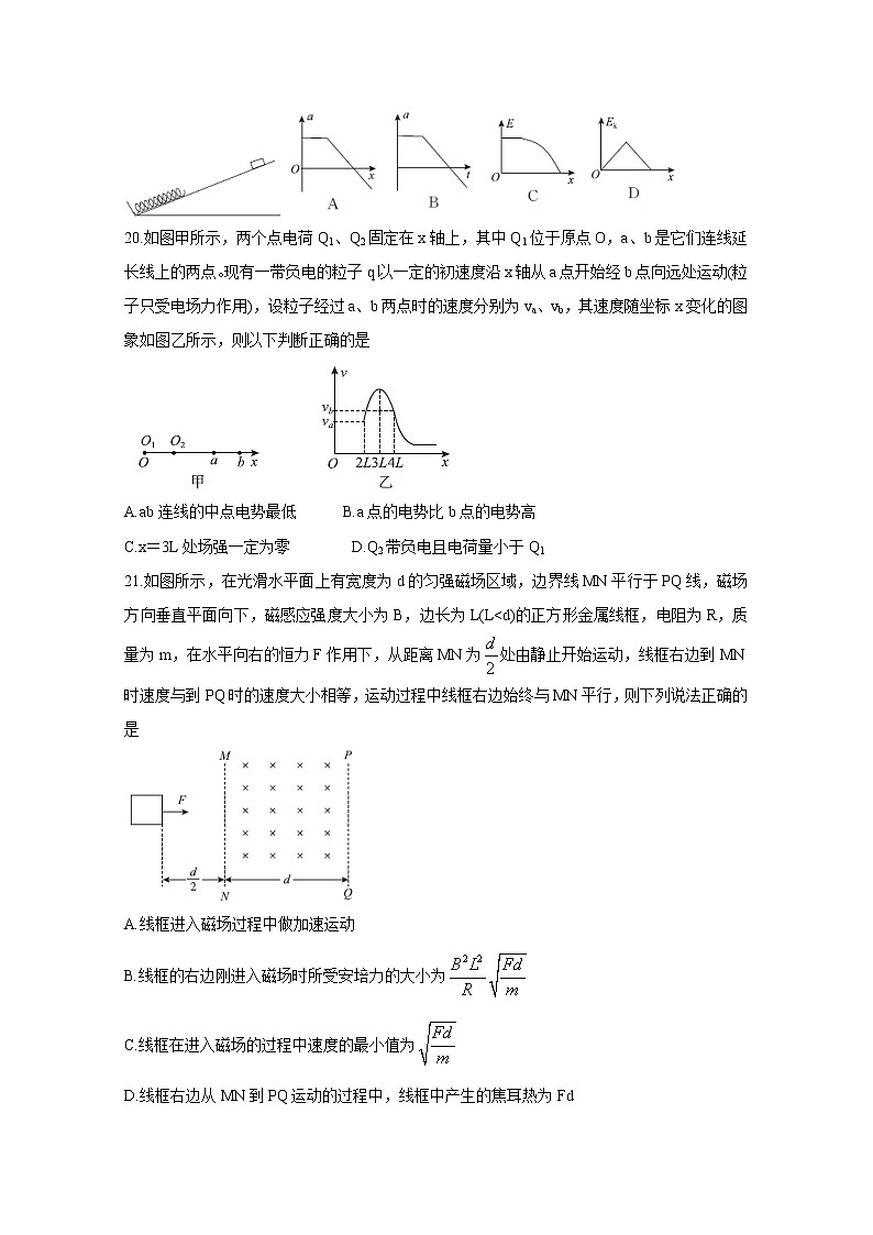 2020年普通高等学校招生全国统一考试内参模拟测卷（一）（全国3卷） 物理03