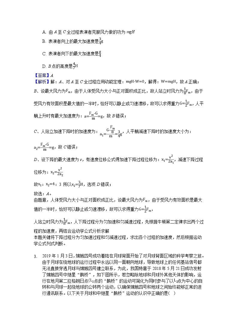 安徽省安庆市桐城市某中学2020届高三高考模拟考试物理试卷第2页