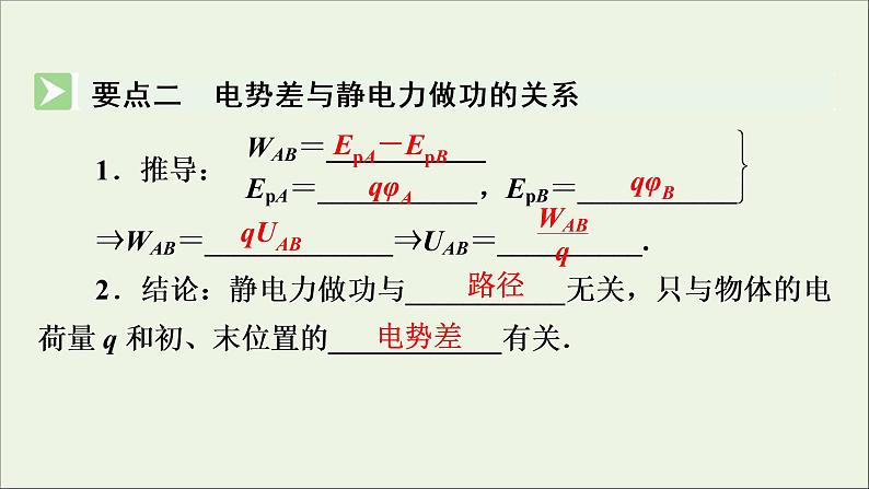 2019_2020学年高中物理第1章静电场第5节电势差课件新人教版选修3_103