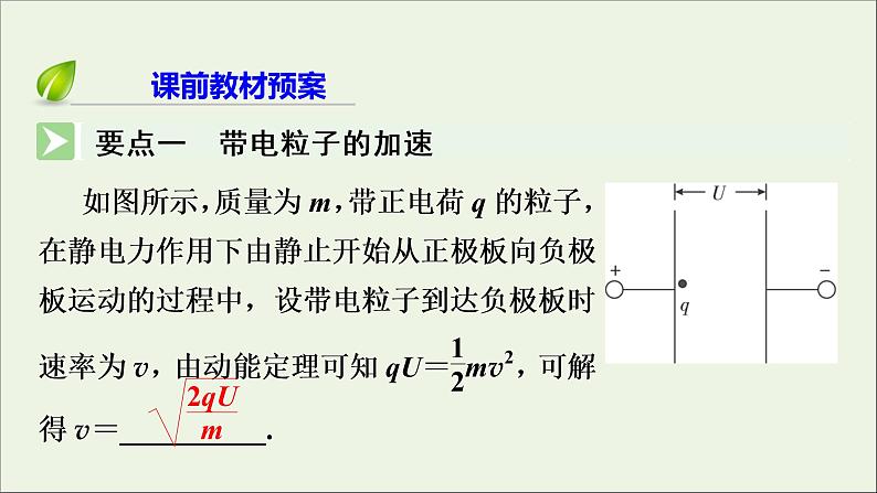 2019_2020学年高中物理第1章静电场第9节带电粒子在电场中的运动课件新人教版选修3_1第2页