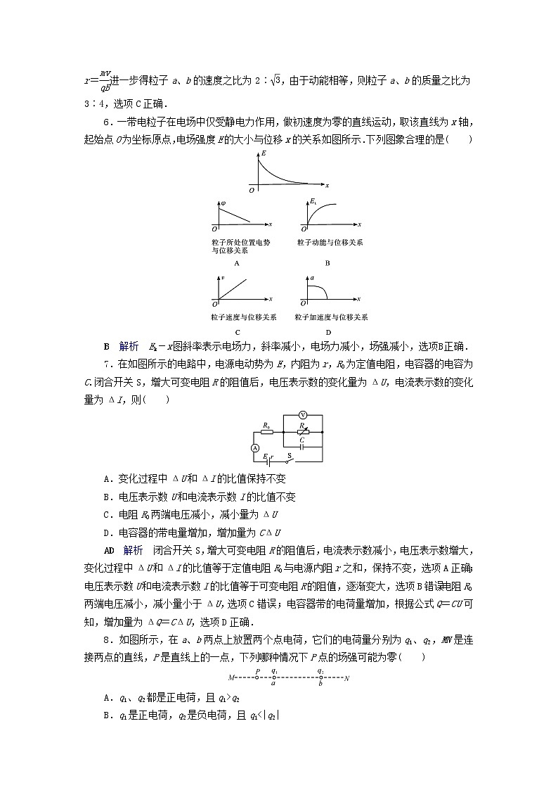 2019_2020学年高中物理第3章磁场模块标准测评含解析新人教版选修3_103