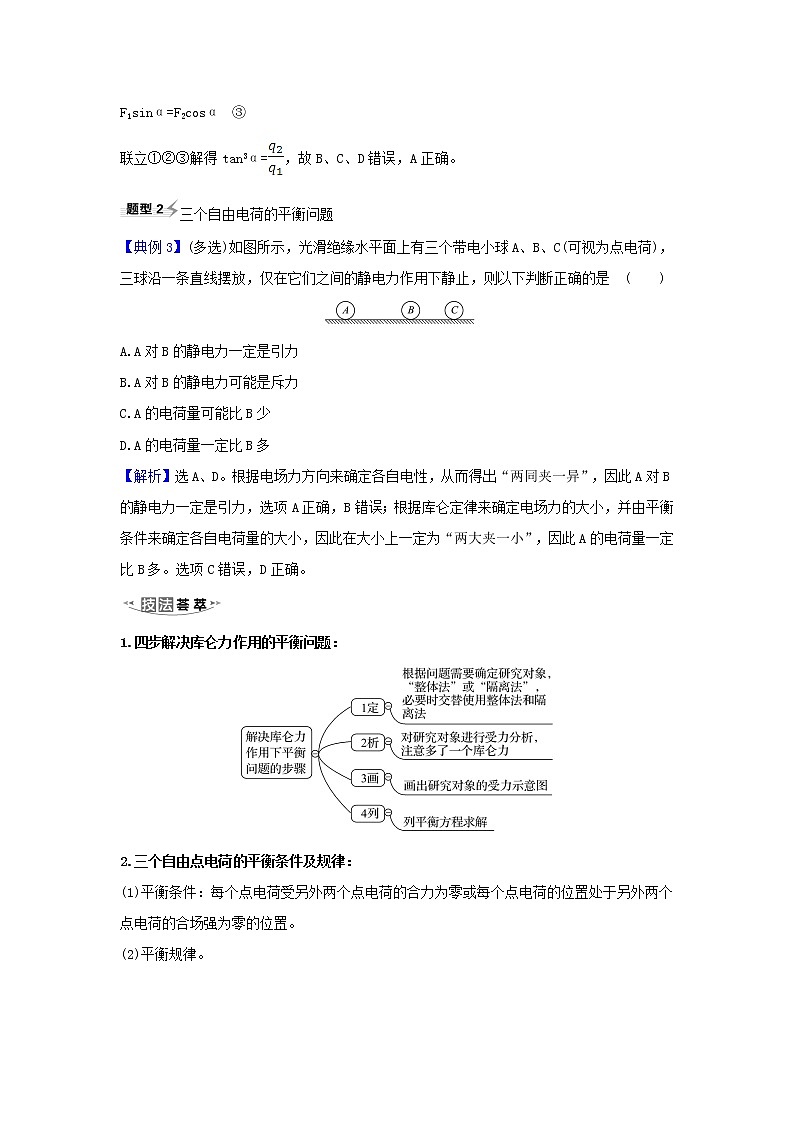 2021届高考物理一轮复习7第1讲库仑定律电场力的性质练习含解析第3页