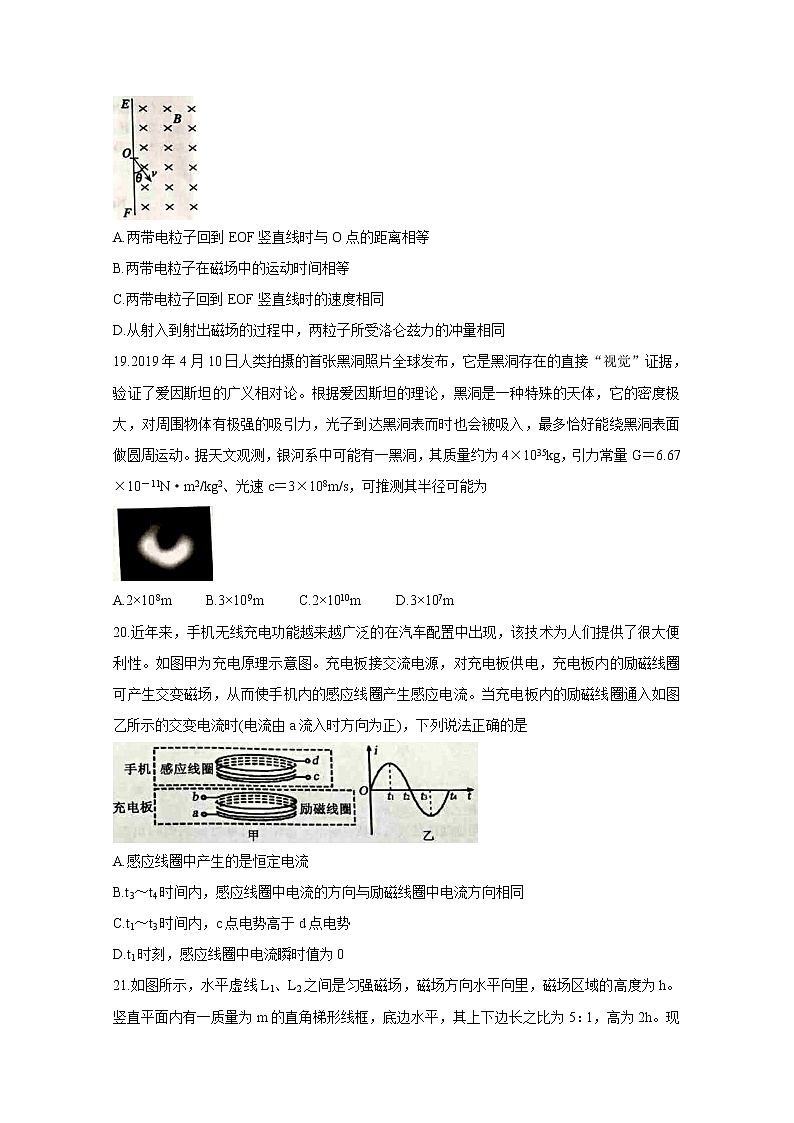 辽宁省葫芦岛协作校2020届高三4月质量检测 物理03