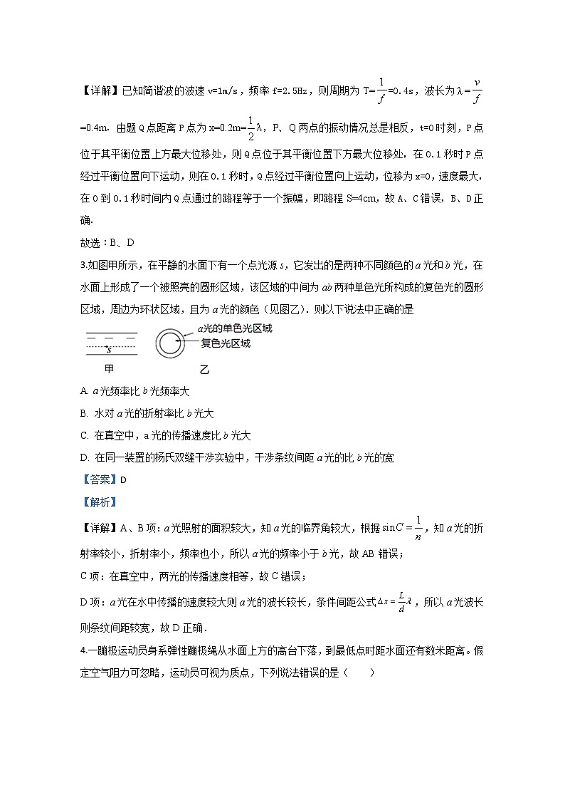 天津市第25中学2020届高三3月网络测试物理试题02
