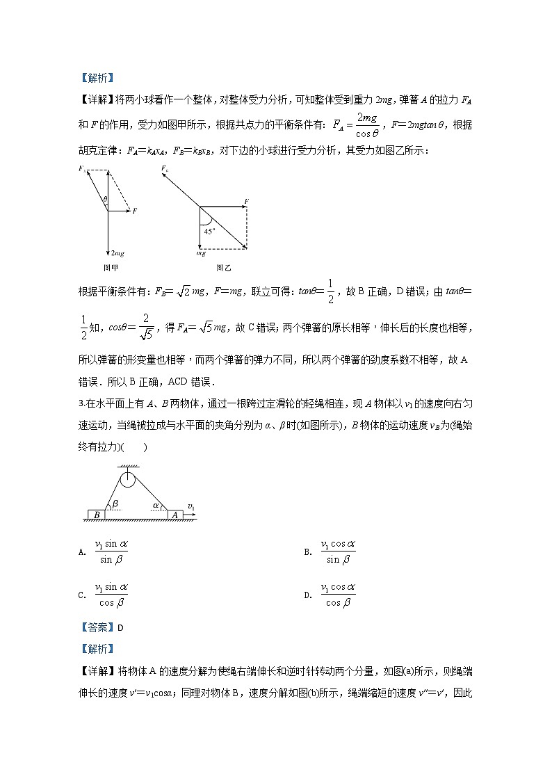 河北省衡水中学2020届高三下学期2月网络教学质量监测卷物理试题02
