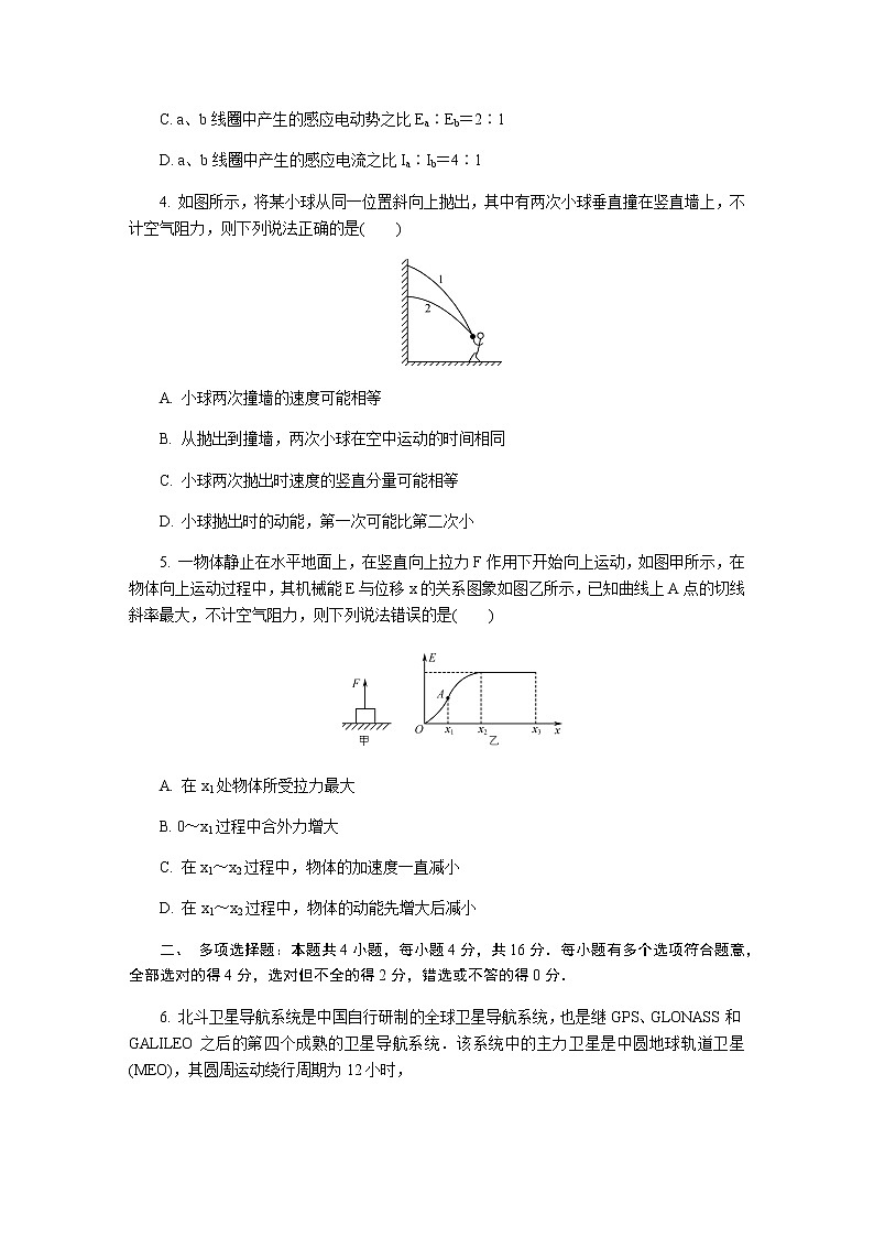 江苏省南京师范大学附属中学2020届高三下学期六月押题物理试卷02