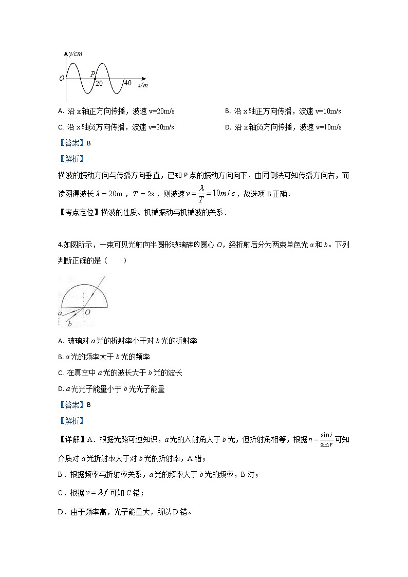 天津市实验中学2020届高三下学期3月测试物理试题02