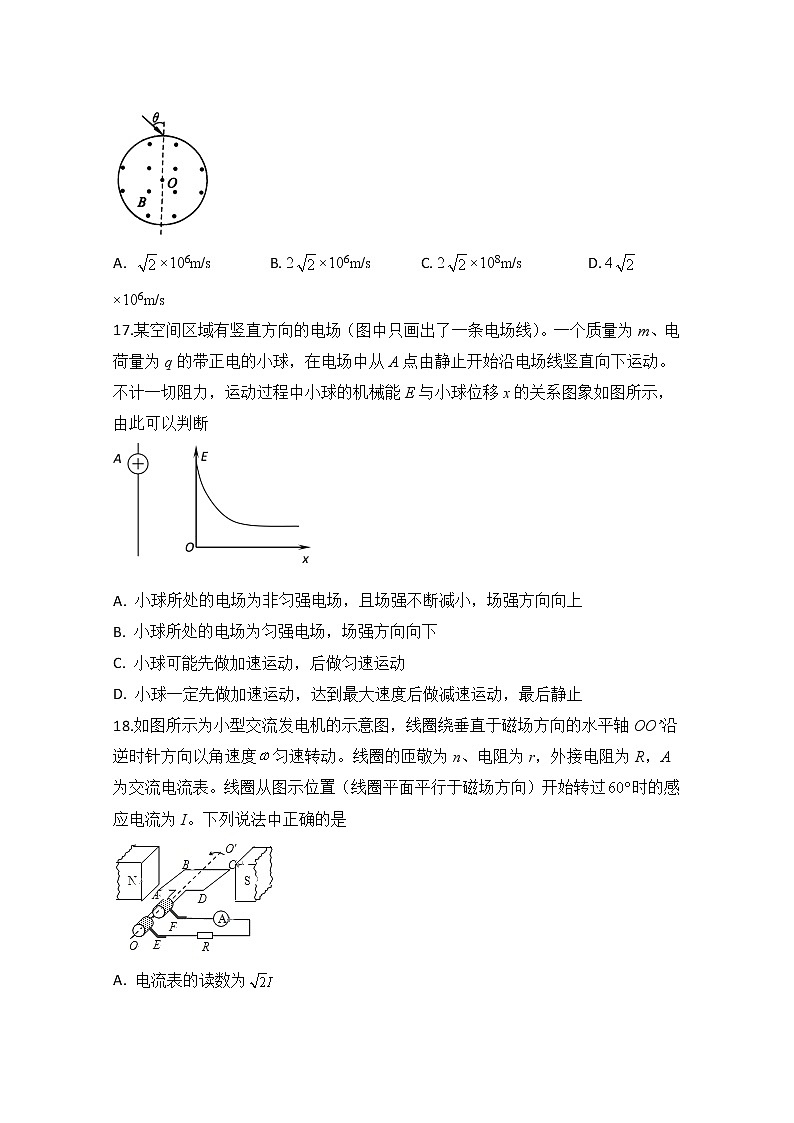 安徽省合肥市肥东县高级中学2020届高三4月调研考试物理试题02