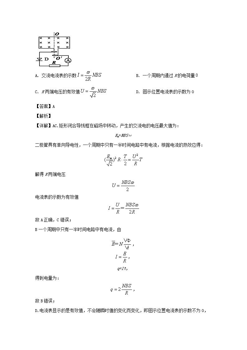 重庆市重庆七中2020届高三上学期入学考试物理试题03