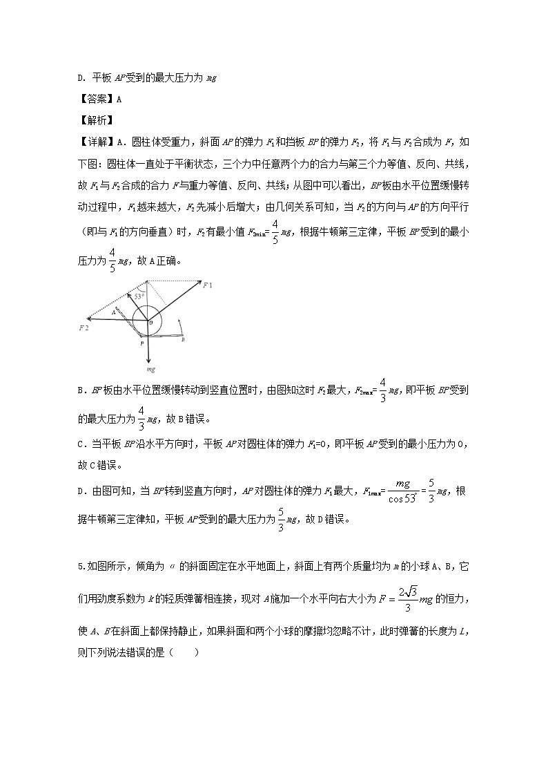 湖北省2020届高三入学调研考试物理试题03
