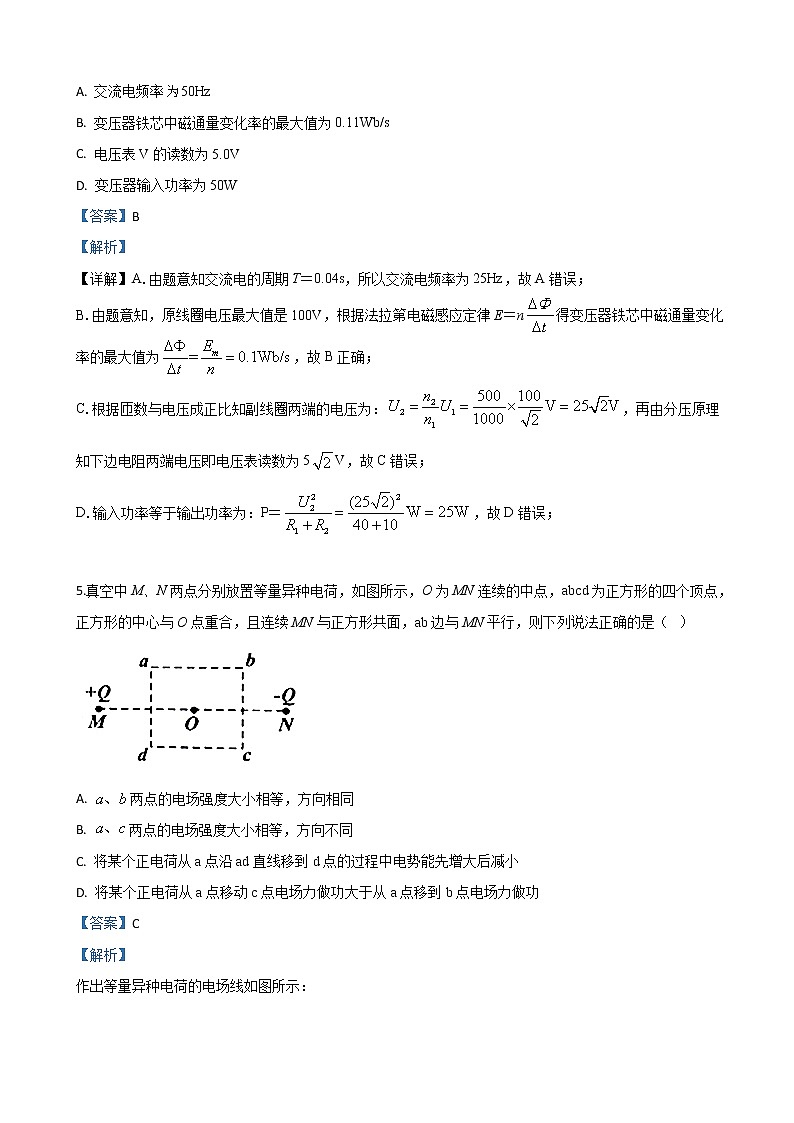 2019届陕西省高三三模物理试卷（解析版）第3页