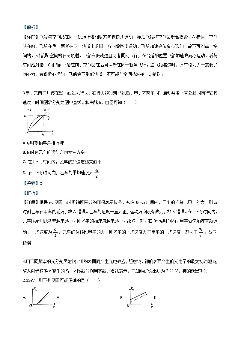 2019届陕西省榆林市高三四模理科综合物理试卷（解析版）第2页