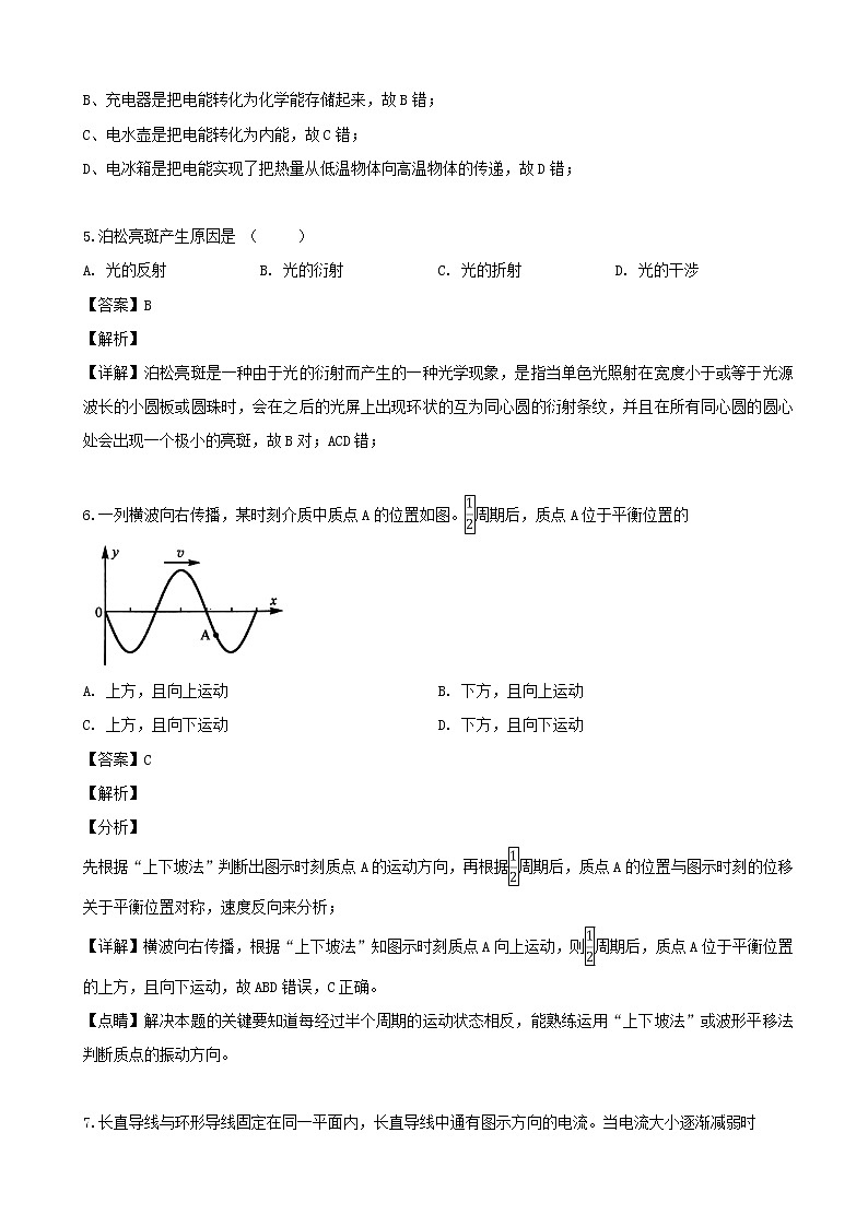 2019届上海市松江区高三下学期等级考（二模）质量监控物理试题（解析版）第2页