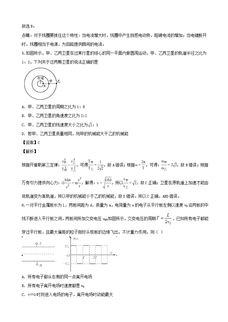 2019届四川省棠湖中学高三二诊模拟理综-物理试题（解析版）03