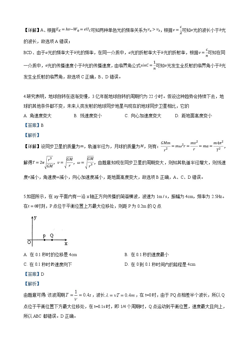 2019届天津市北辰区高三高考模拟考试物理试卷（解析版）03