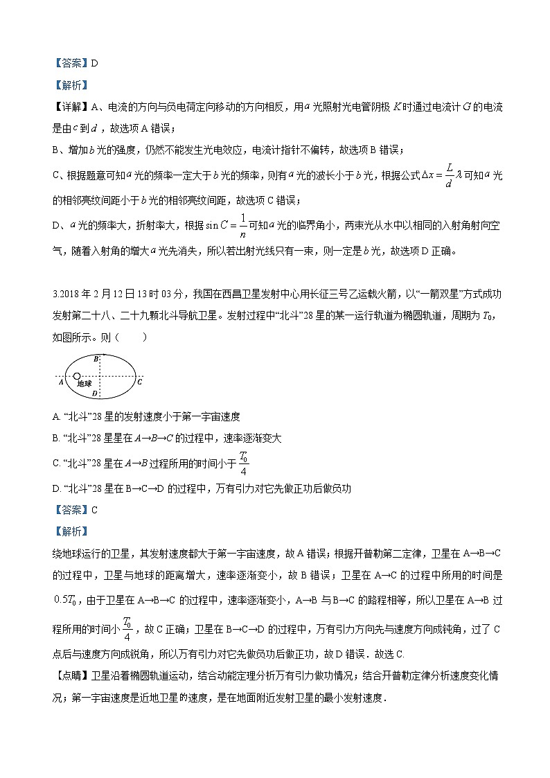 2019届天津市滨海新区高三三模试卷物理试卷（解析版）02