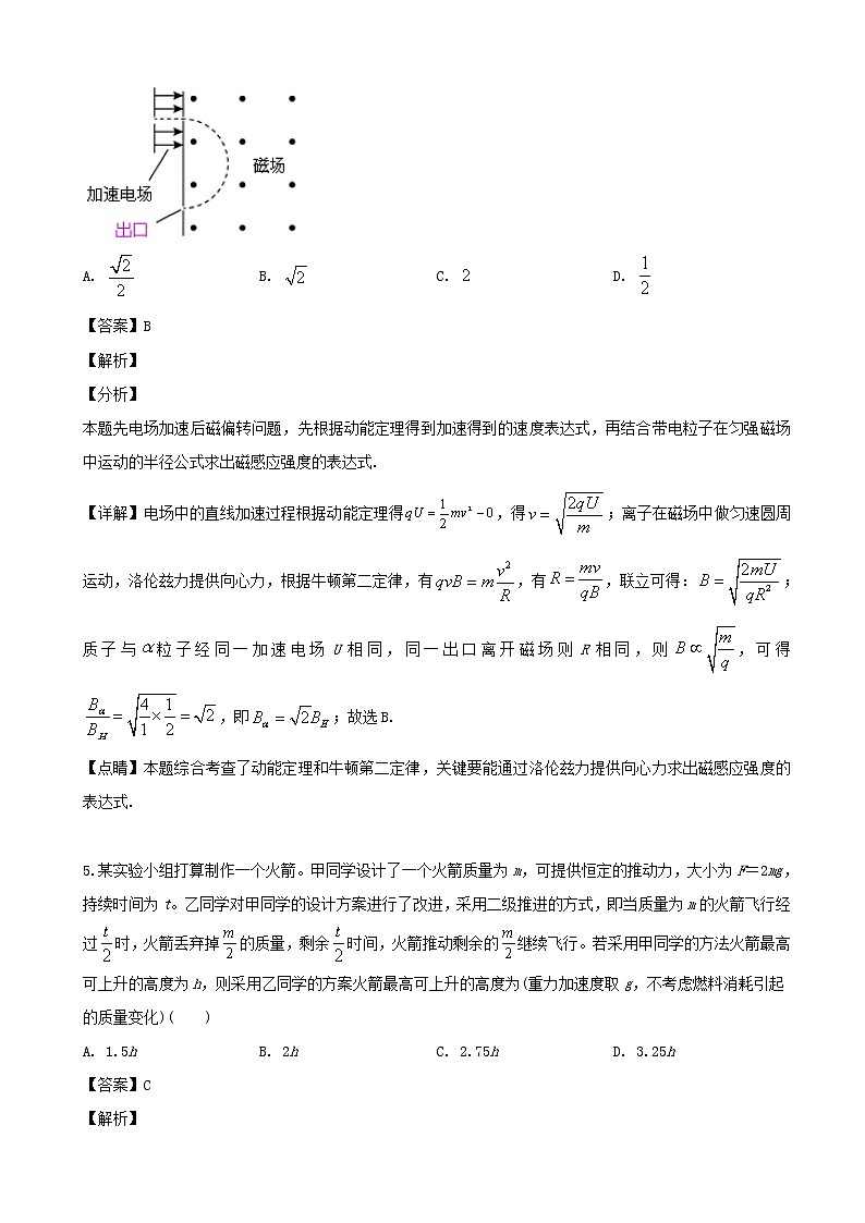 2019届江西省南昌市高三三模理综物理试题（解析版）第3页