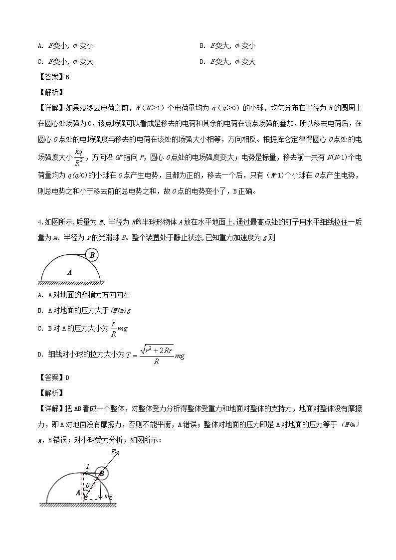 2019届辽宁省辽南协作体高三下学期一模考试理综物理试题（解析版）02