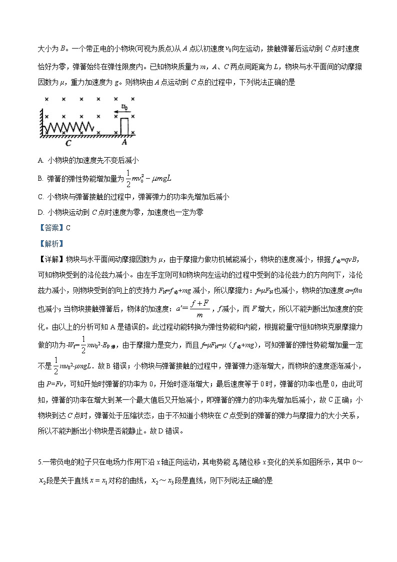 2019届山东省实验中学高三二模理科综合物理试卷（解析版）03