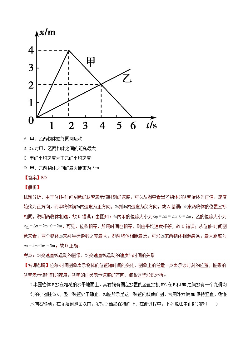 2019届山东师范大学附属中学高三上学期第二次模拟考试理科综合物理试题（解析版）02