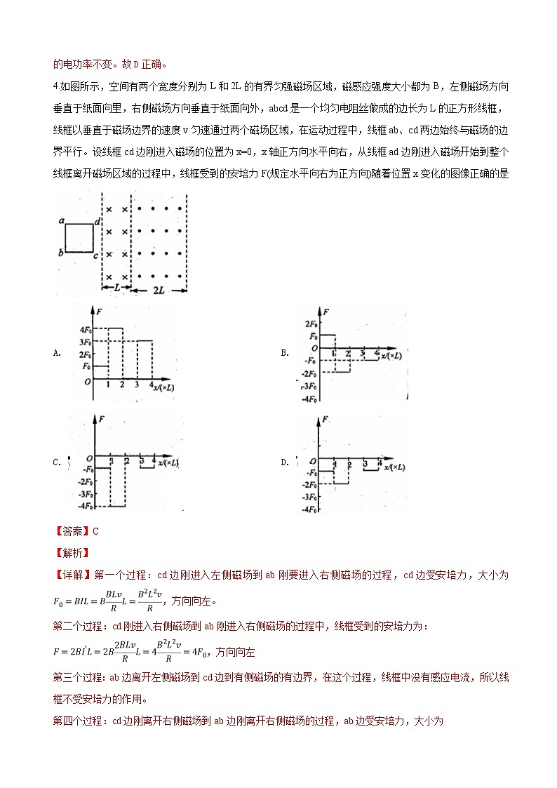 2019届山东省烟台市高三3月高考诊断性测试理科综合物理试卷（解析版）03
