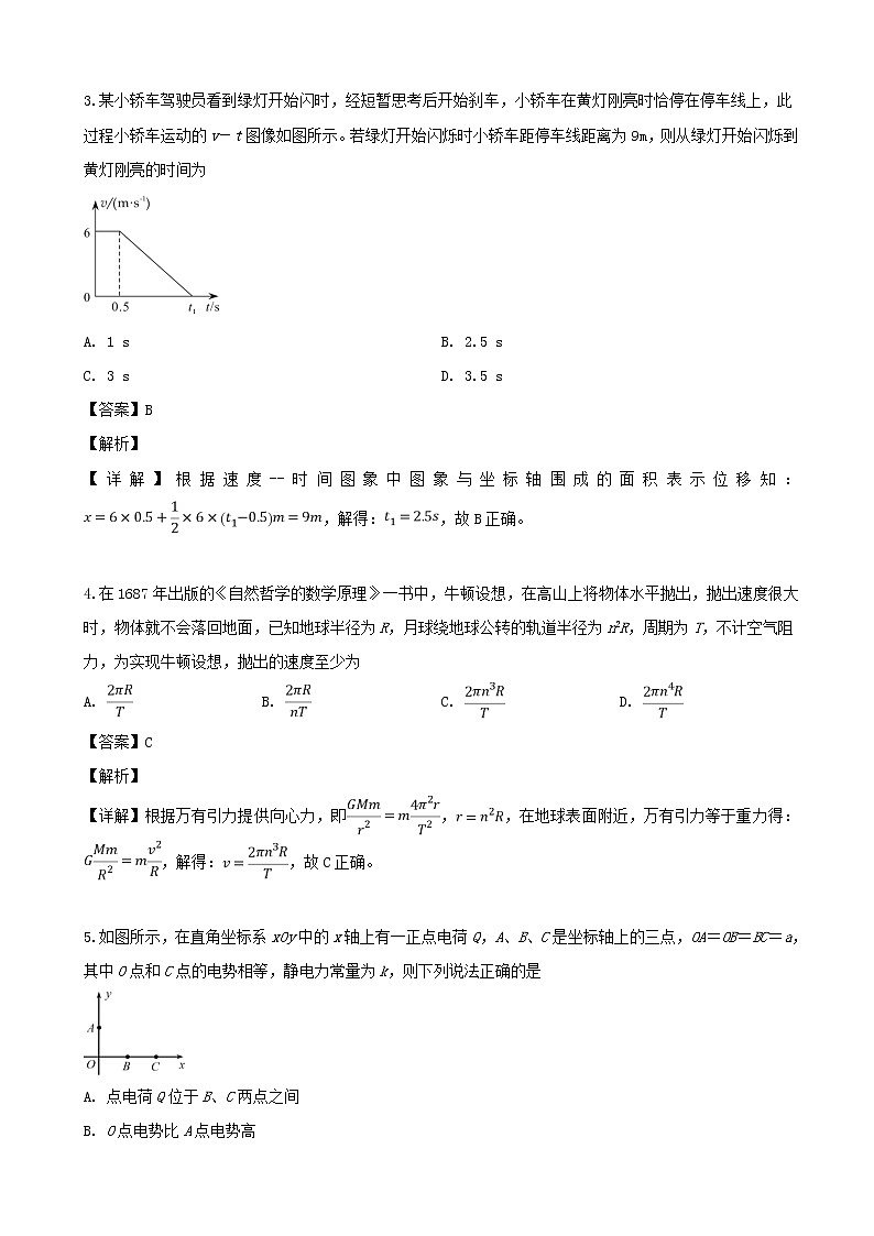2019届湖南省永州市高三下学期第二次模拟考试物理试题（解析版）02