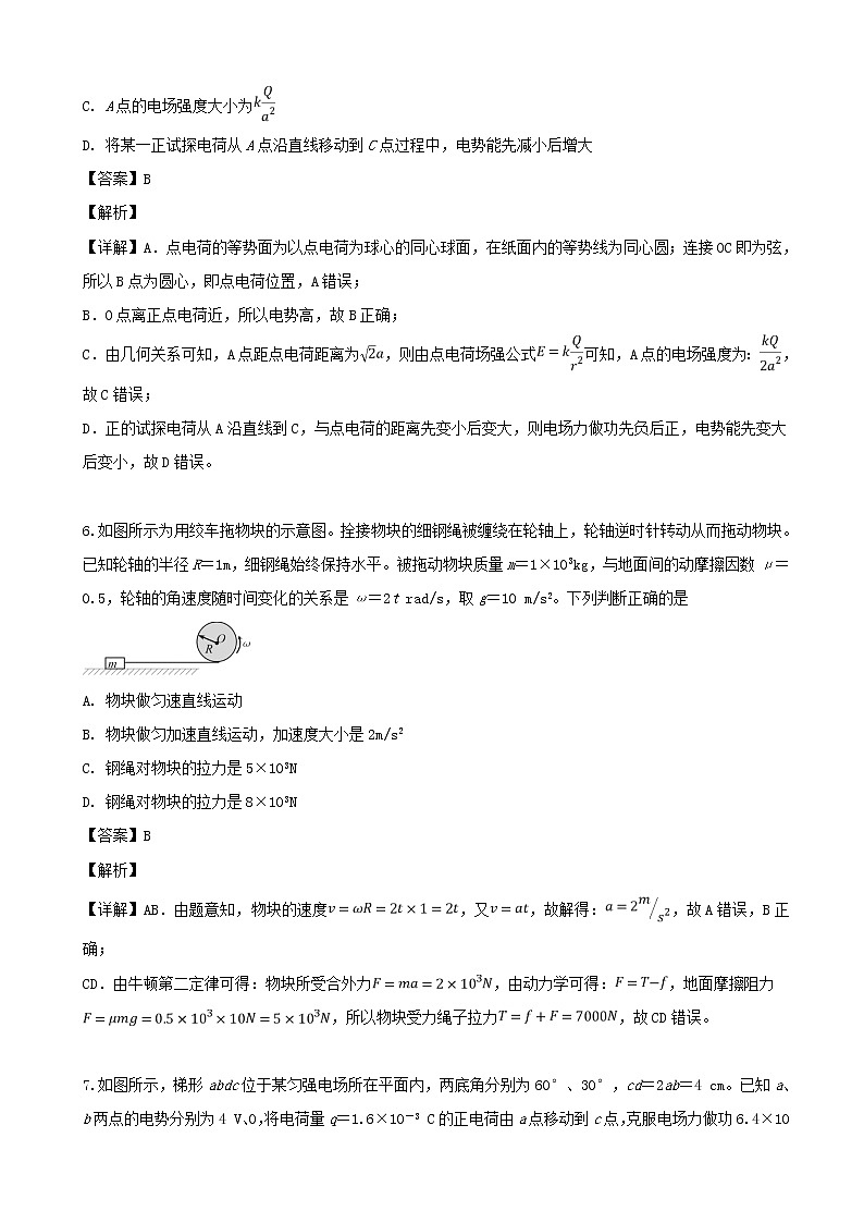 2019届湖南省永州市高三下学期第二次模拟考试物理试题（解析版）03