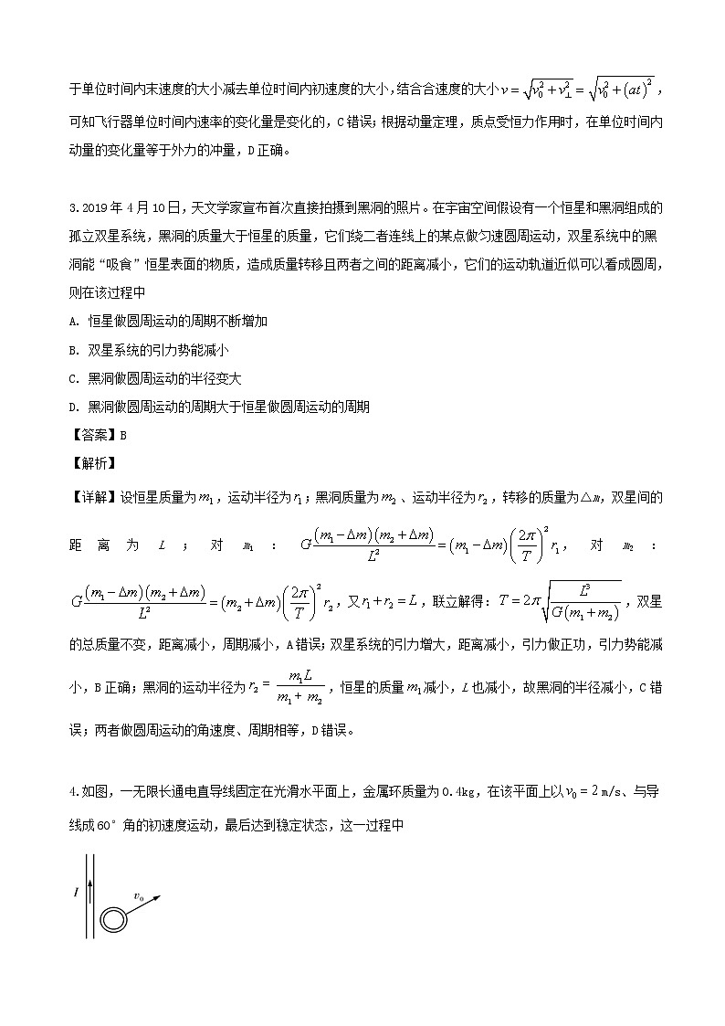 2019届湖南省长沙市雅礼中学高三二模考试理综物理试题（解析版）第2页
