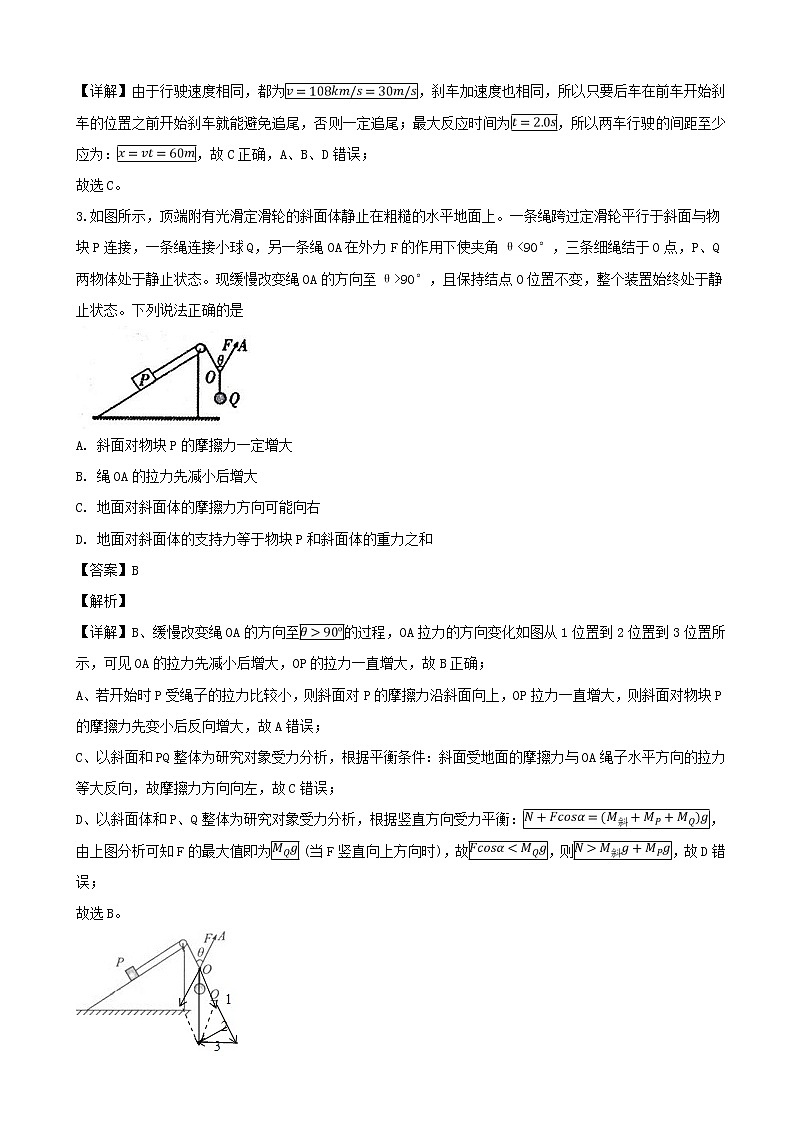 2019届湖南省常德市高三第一次模拟考试理科综合物理试题（解析版）02