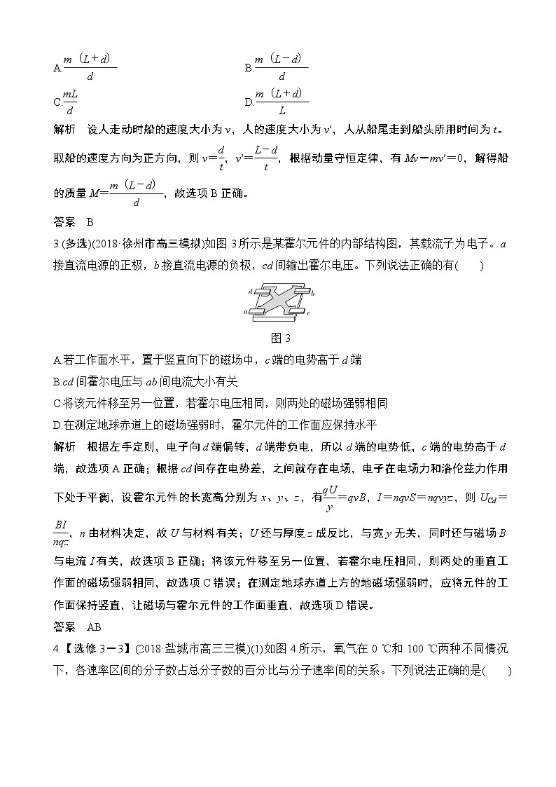 2019届江苏省高考物理精编优选冲刺练综合抢分练（9）（解析版）第2页