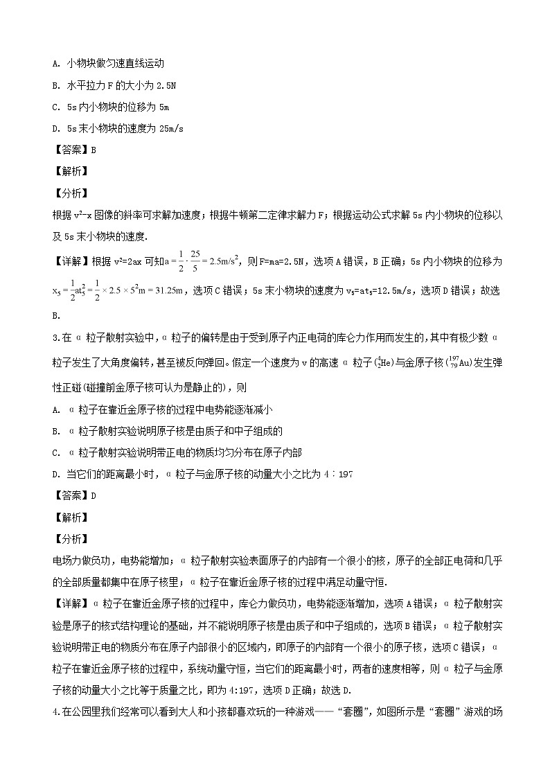 2019届江西省南昌市高三第一次模拟考试理科综合能力测试物理试题（解析版）02