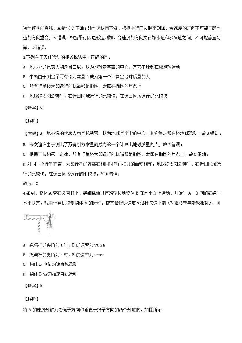 2019届黑龙江省哈尔滨市第三中学校高三上学期第一次调研考试物理试题（解析版）第2页