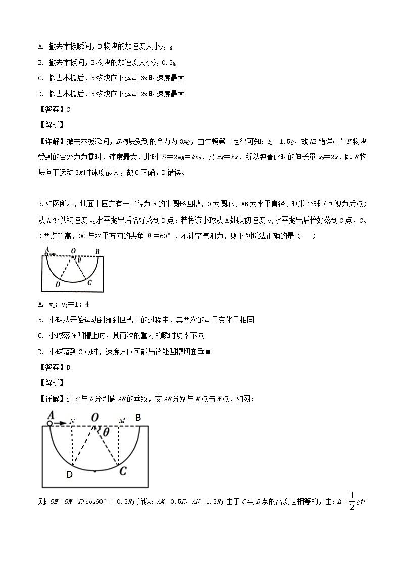2019届湖南省衡阳市高三三模考试物理试题（解析版）02