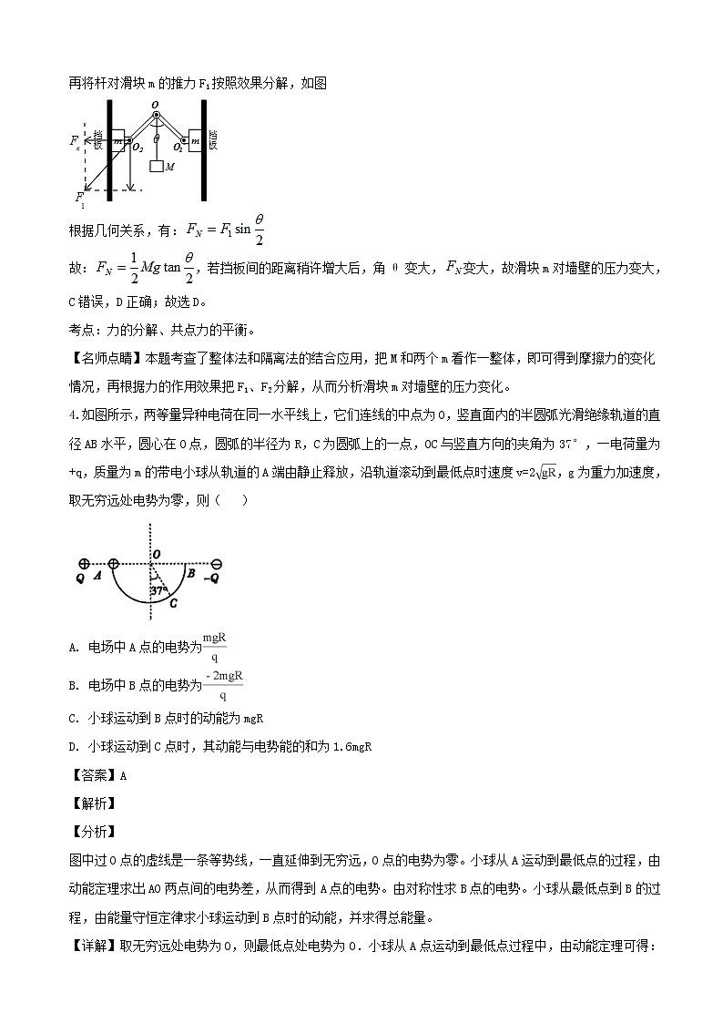 2019届高三高考信息模拟卷（全国卷）理科综合能力测试（六）物理试题（解析版）03