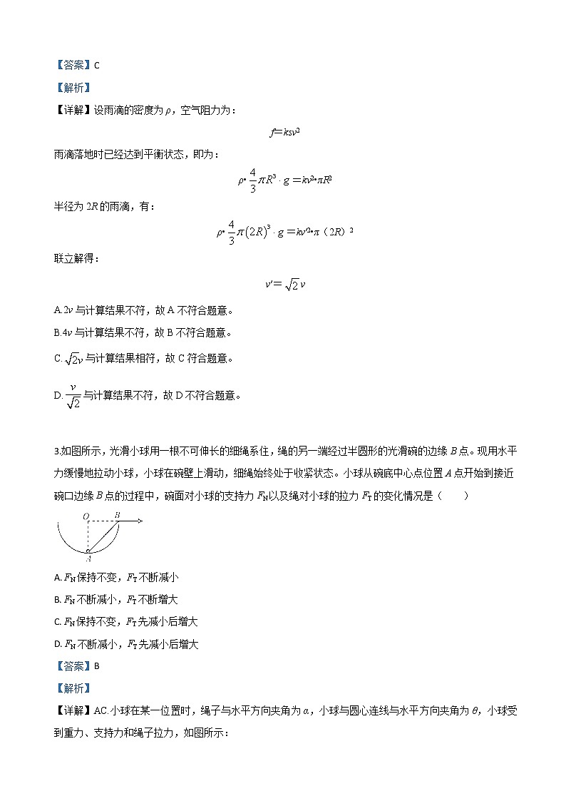 2019届甘肃省兰州市高三一模物理试题（解析版）02