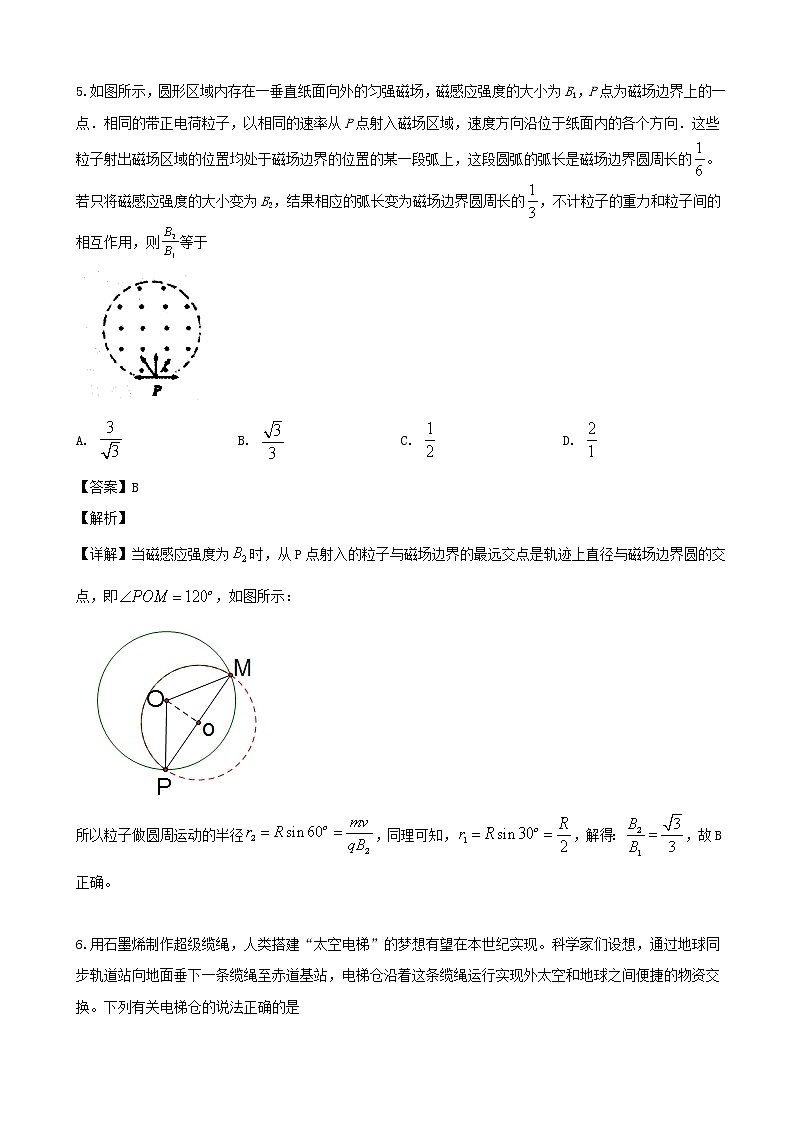 2019届广东省惠州市惠东高级中学高三第二次模拟考试理科综合物理试卷（解析版）03