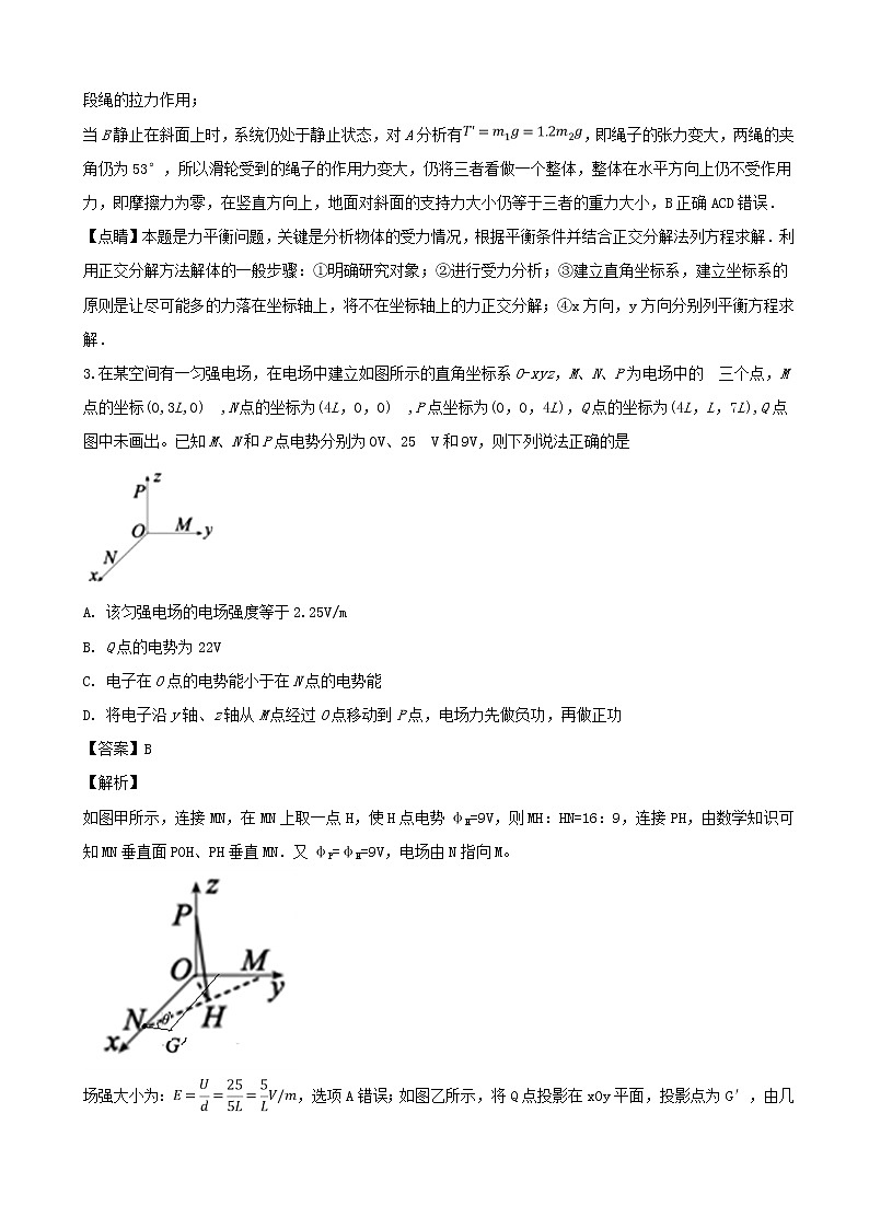 2019届安徽省定远县重点中学高三第二次模拟物理试题（解析版）02