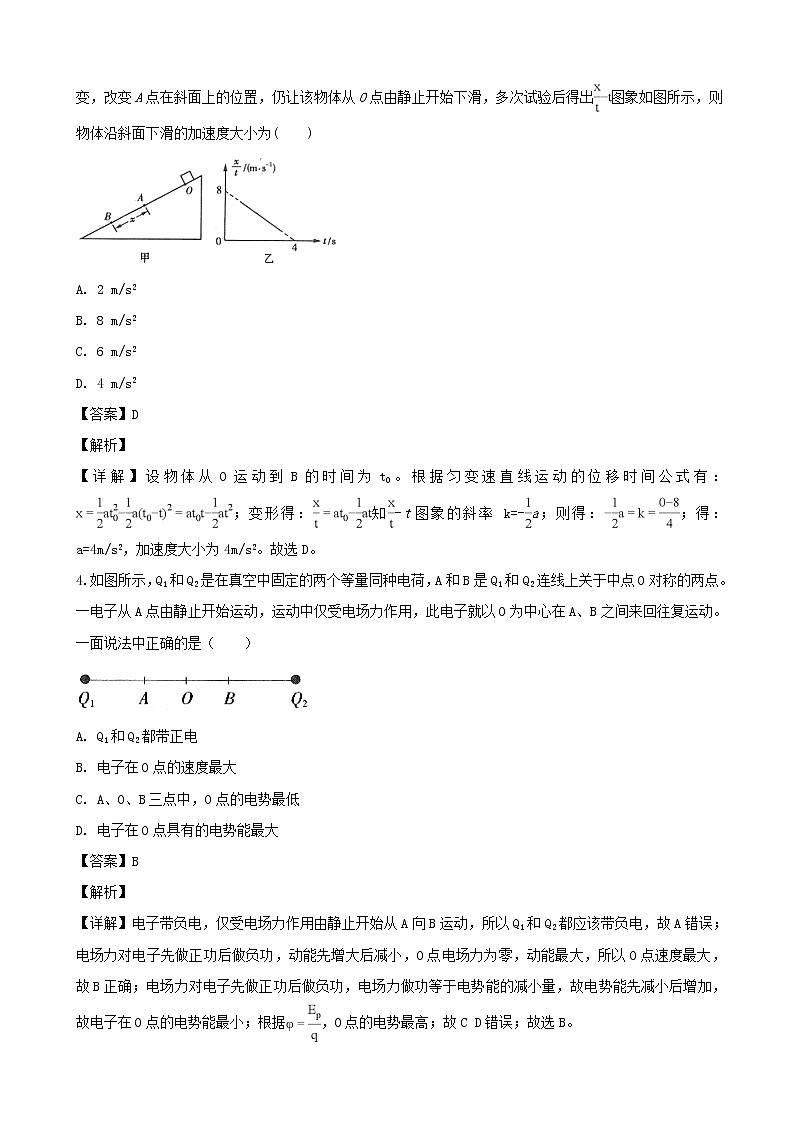 2019届安徽省阜阳市临泉县第一中学高三上学期第三次模拟（12月）物理试题（解析版）02