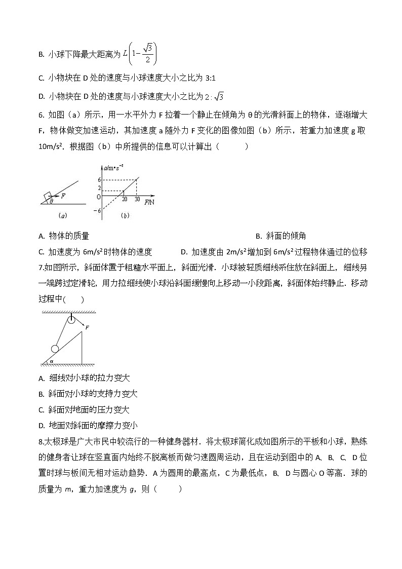 2019届安徽省肥东县高级中学高三10月调研考试物理试题03